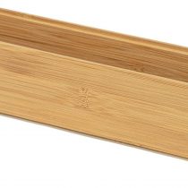 Compactor Osaka Bamboo Storage Box, Large Stackable Wood Storage Box, 30 x 7.5 x H. 6.5 cm, Natural Bamboo, Brown, RAN6963
