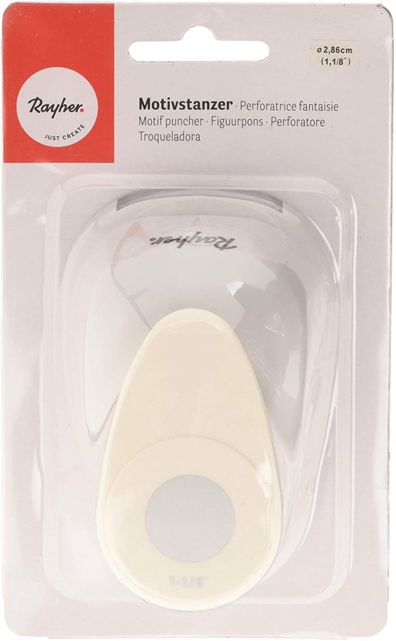 Rayher Paper Craft Punch, Circle Lever Punch for Card Making, Scrapbooking and Papercraft, 2.86cm, (1 1/8''), 8959900