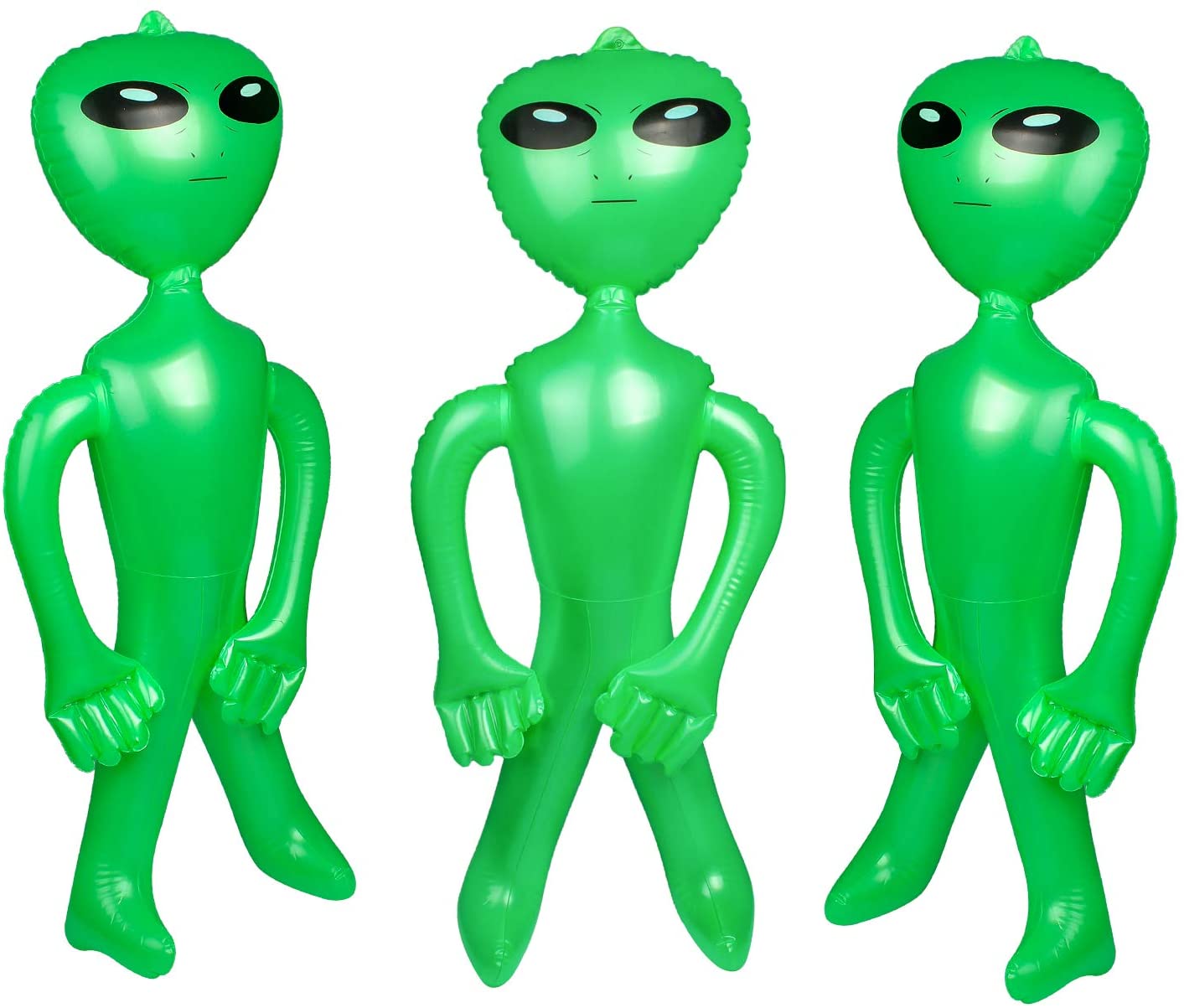 Beelittle 3 Pieces 36 Inches Green/Assorted Color Inflatable Alien Toy ...