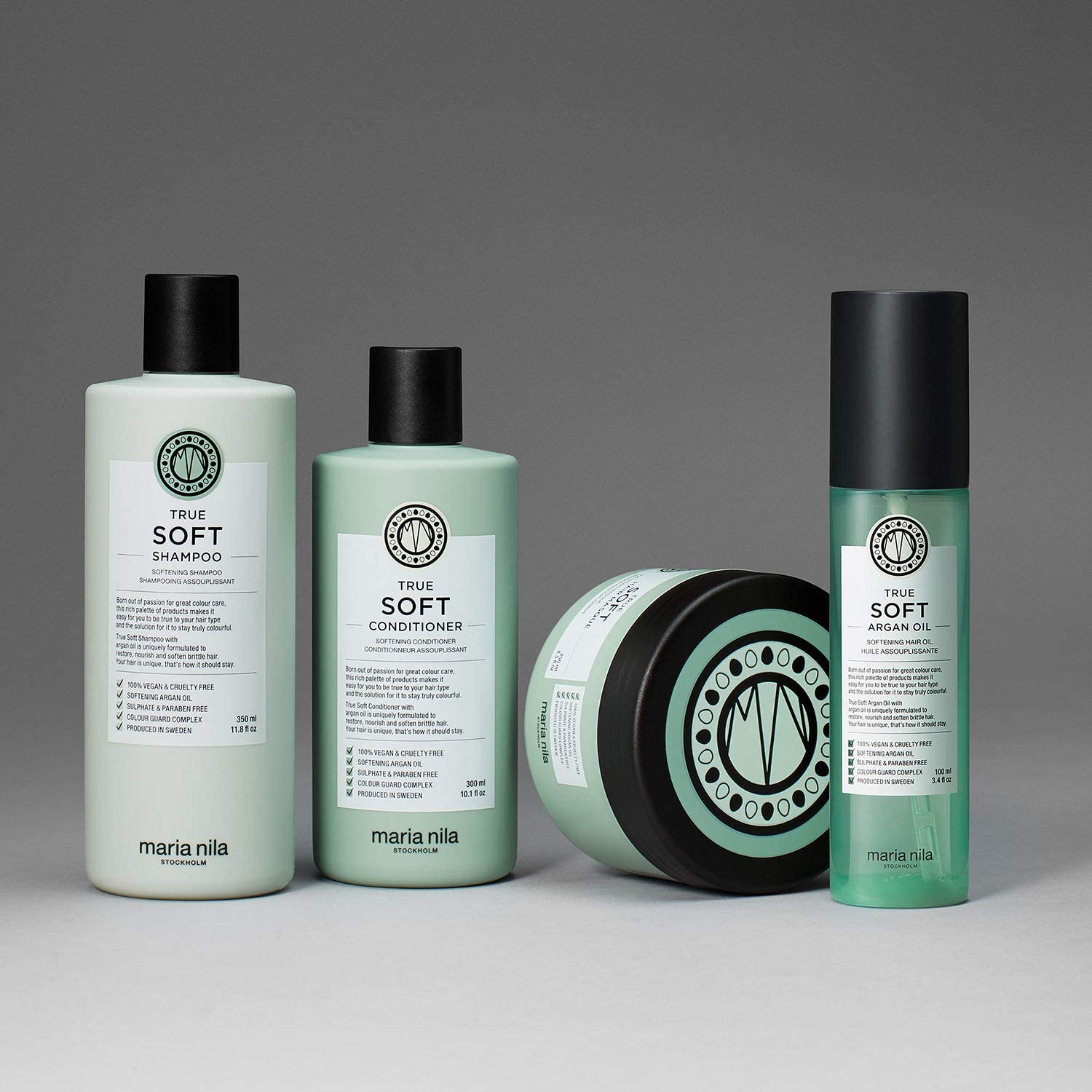 Maria Nila True Soft, Moisturizing Shampoo for Dry Brittle Hair Argan Oil Remoisturises & Reduces Frizz - Image 4