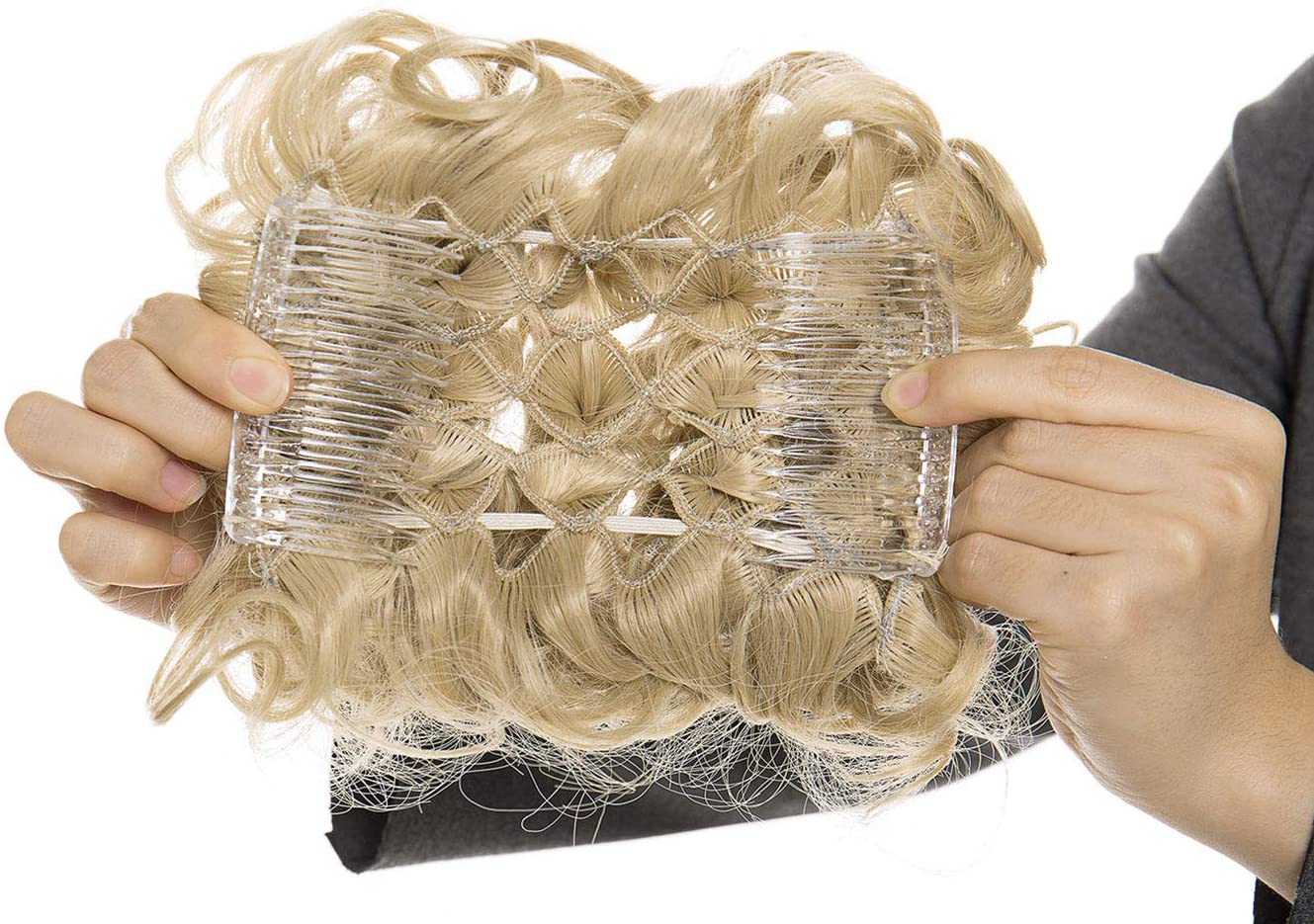 Short Combs Messy Curly Wavy Hair Extensions Bun Piece Up Do Drawstring