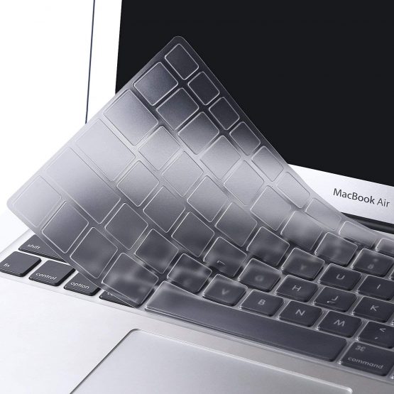 MOSISO EU/UK Keyboard Cover Compatible with MacBook Air 13 inch A1466 A1369 2010-2017&Compatible with MacBook Pro 13/15 inch (with/Without Retina Display, 2015 or Older Version), Clear