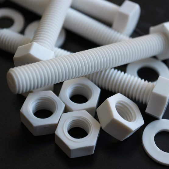 10x White Hex Head Screws Polypropylene (PP) Plastic Nuts and Bolts, Washers, M10 x 75mm, Acrylic, Water Resistant, Anti-Corrosion, Chemical Resistant, Strong. - Image 4