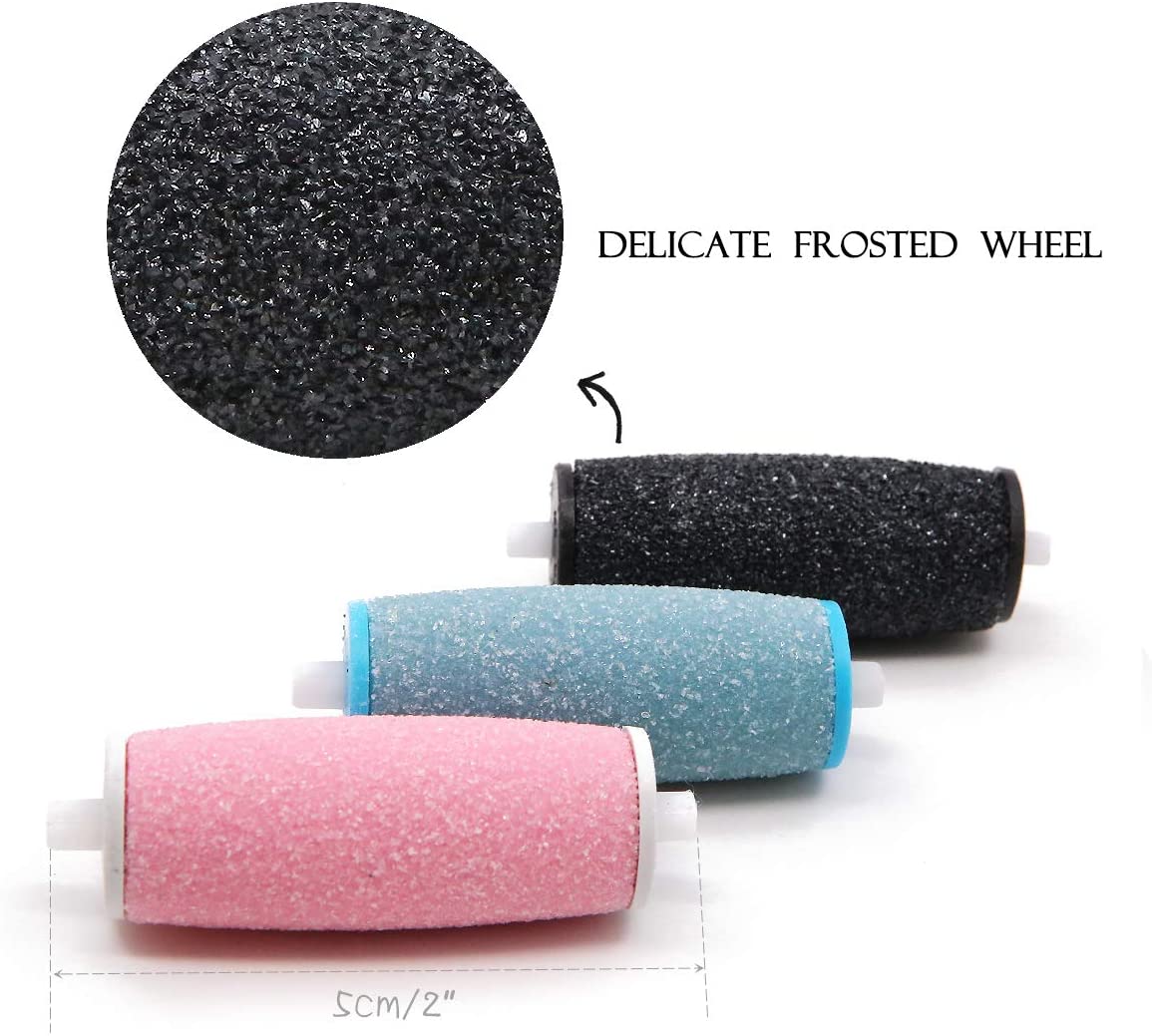 6 Pcs Extra Coarse Pedicure Rollers Replacement Rollers Heads Diamond Wet Dry Compatible for Velvet Smooth Pedi Perfect Electronic Foot File - Image 3