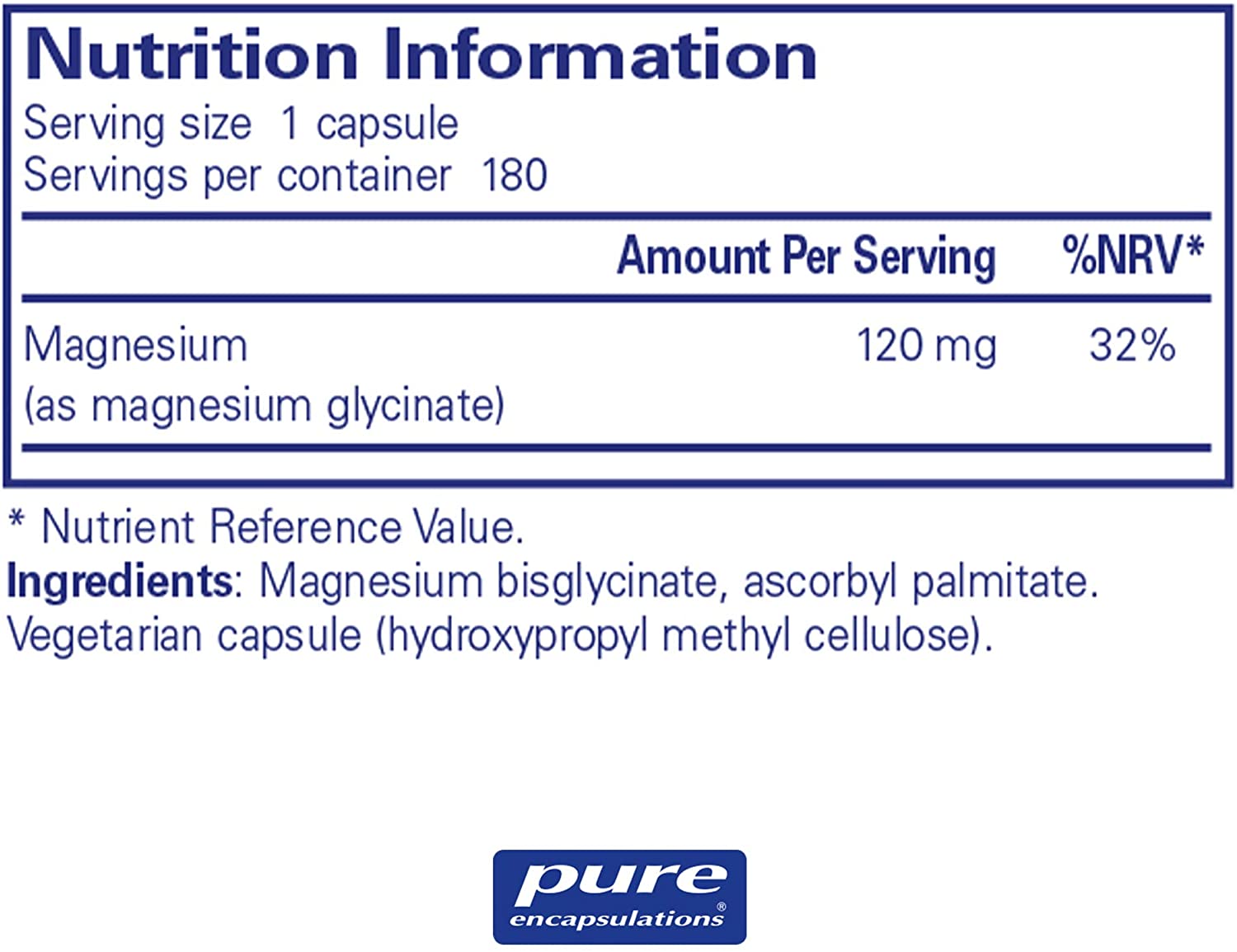 Pure Encapsulations Magnesium Glycinate 120mg - Bioavailable Magnesium Chelate Tiredness and Fatigue Supplement - 180 Capsules - Image 2