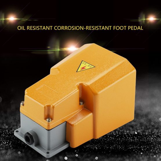 250V 10A Footswitch,Foot Pedal On/Off Switch with Guard - Aluminum Alloy Oil Resistant Corrosion-resistant - used for machine tools and many other equipment - Image 2