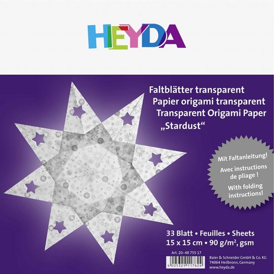 'Stardust Silver Heyda Curlie & Stardust 204875517 Transparent Folding Sheets 15 x 15 cm - Image 2