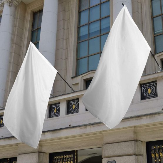 6 Pieces 3 x 5 Feet Solid Plain White Flag/Multicolor Flags Pure Color DIY Flags Silk Taffeta Stitched Blank Flags Banner with Grommets for DIY Garden Backyard Playground Decoration (White) - Image 4