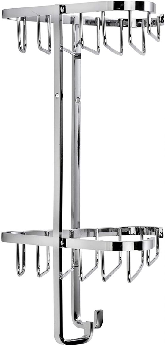 Croydex QM390841 Two Tier Stainless Steel Small Corner Basket Shower Caddy, 10 Year Rust Free Guarantee - Image 3
