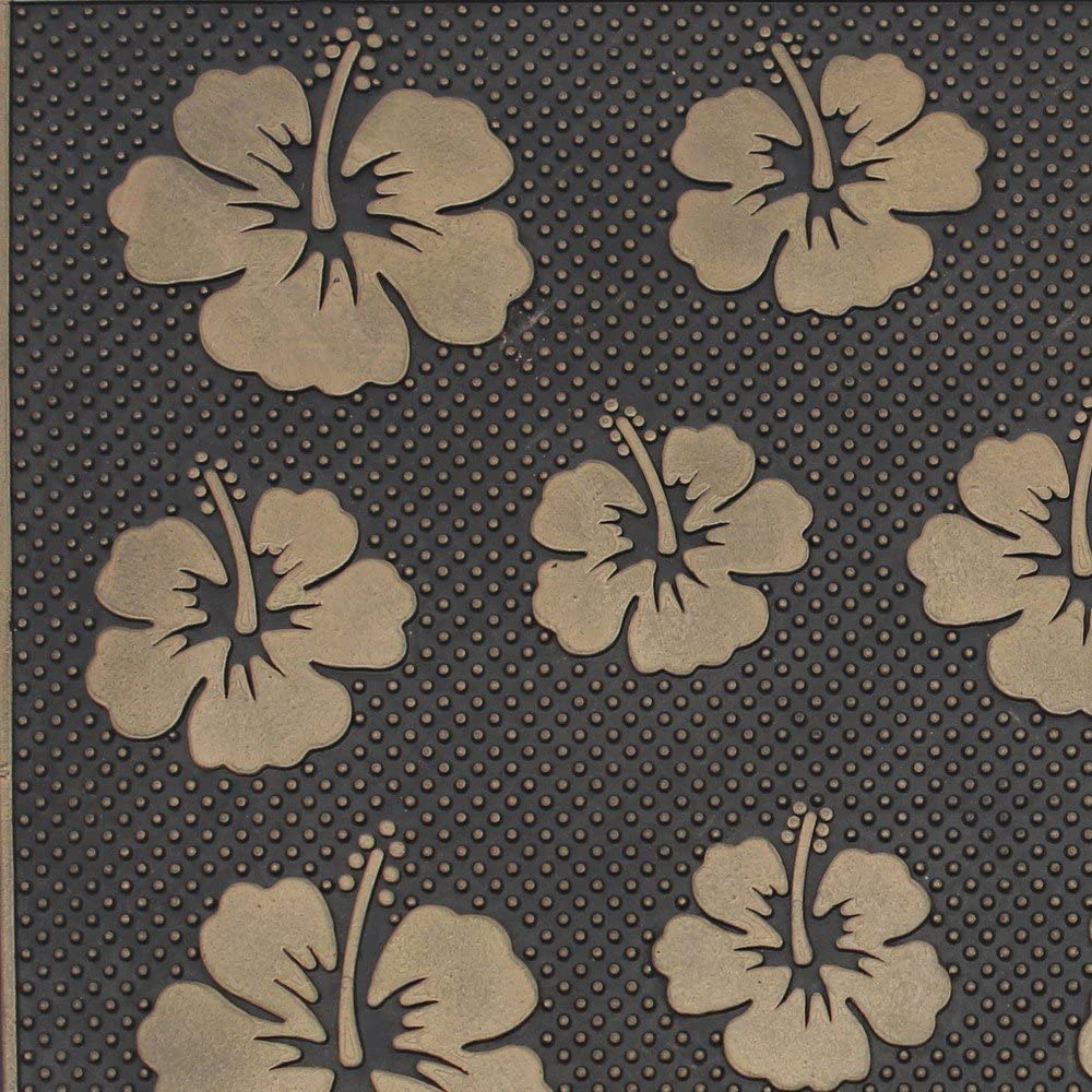 JVL Havana Heavy Duty Welcome Rubber Pin Door Mat, 45 x 75 cm - Flowers, Multi/colour, 45 x 75 cm (Rectangular) - Image 3