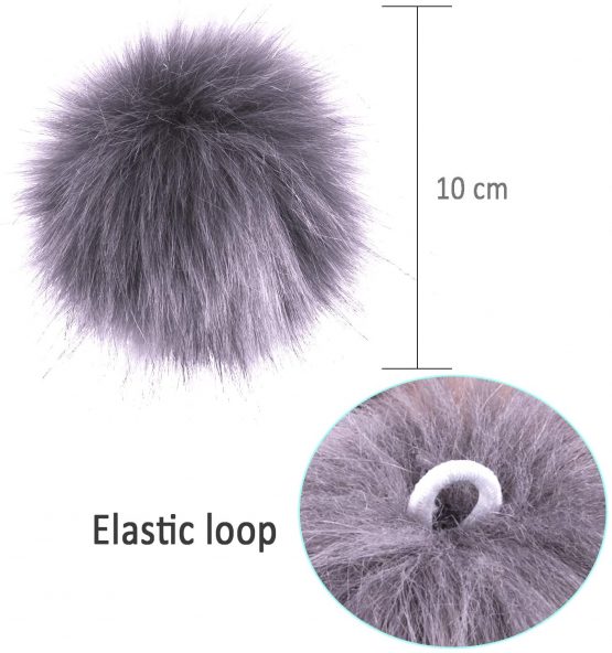 SIQUK 24 Pieces Faux Fur Pom Pom Balls DIY Faux Fox Fur Fluffy Pom Pom with Elastic Loop for Hats Keychains Scarves Gloves Bags Accessories(12 Colours, 2 Pcs for Each Colour) - Image 4