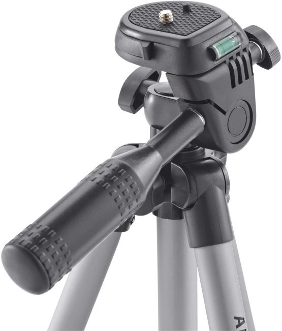 Cullmann 52100 Alpha 1000 Kit Tripod 41-inch silver with bag and 3-Way-Head Compact Travelpod Lightweight 1.06 lbs with max. load 2.2 lbs for camera compact DSLR CSC BRIDGE DV Camcorder from Canon Nikon Sony e.g. Canon EOS 200D 800D Nikon 3400 5600 - Image 2