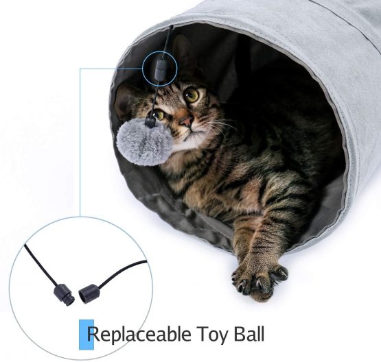 OHANA 3 Way Cat Tunnel Toy for cats, Cat Play Tunnel for indoor cats kittens (Diameter: 25cm) - Image 3
