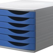 Smead Desktop Drawer Set with 6 Closed Drawers W216xD300xH375mm Grey-Blue Ref A68635616