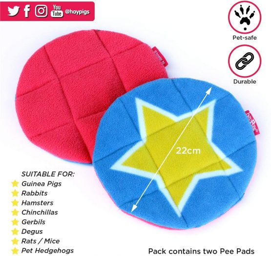 HAYPIGS Guinea Pig Toys and Accessories - Circus Themed Fleece Pee Pads - Additional or Replacement Absorbent Washable Litter Pads - Image 3