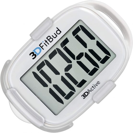 3DFitBud Simple Step Counter Walking 3D Pedometer with Clip and Lanyard, A420S