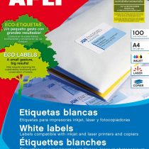 APLI 11834 Permanent Yellow Labels 70.0 x 37.0 mm 100 Sheets