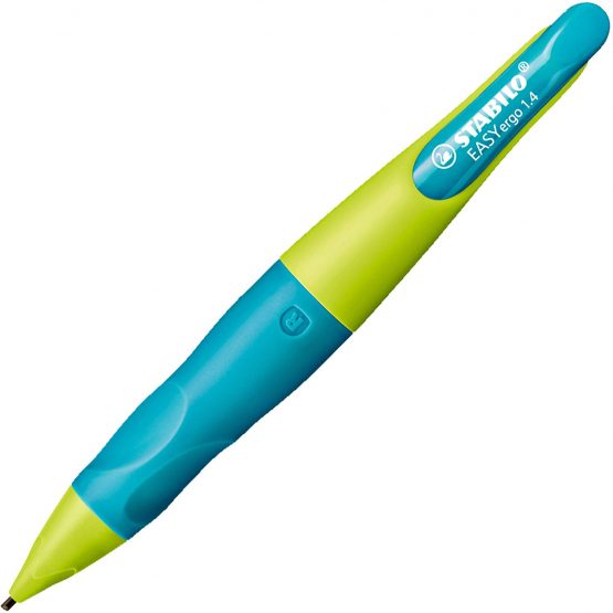 Handwriting Pencil - STABILO EASYergo EASYergo 1.4 Right Handed Neon Lemon Green/Aquamarine - Image 2