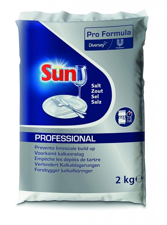 Sun Professional 100848994 Coarse Grain Salt for Dishwasher Protection Against Limescale Special Salt 2 kg