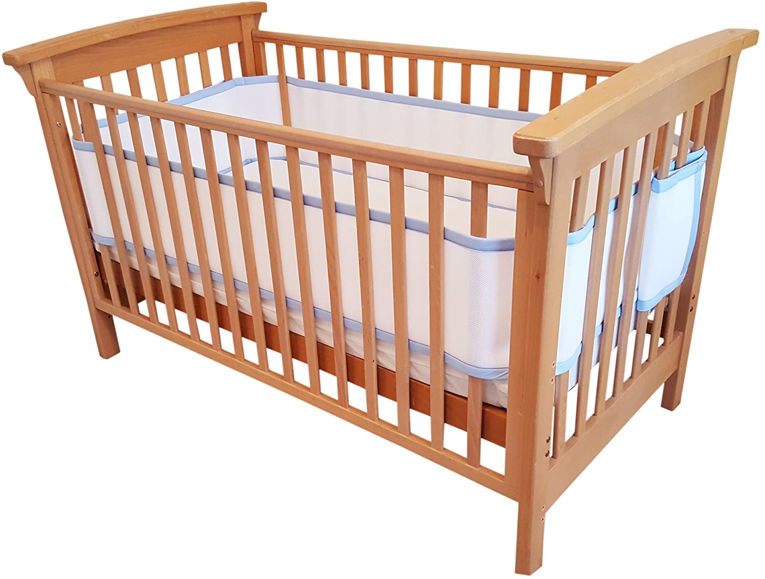 Airoya® Cot Bumper for All 4 Sides Rail Bar Cot Beds, Breathable Safe