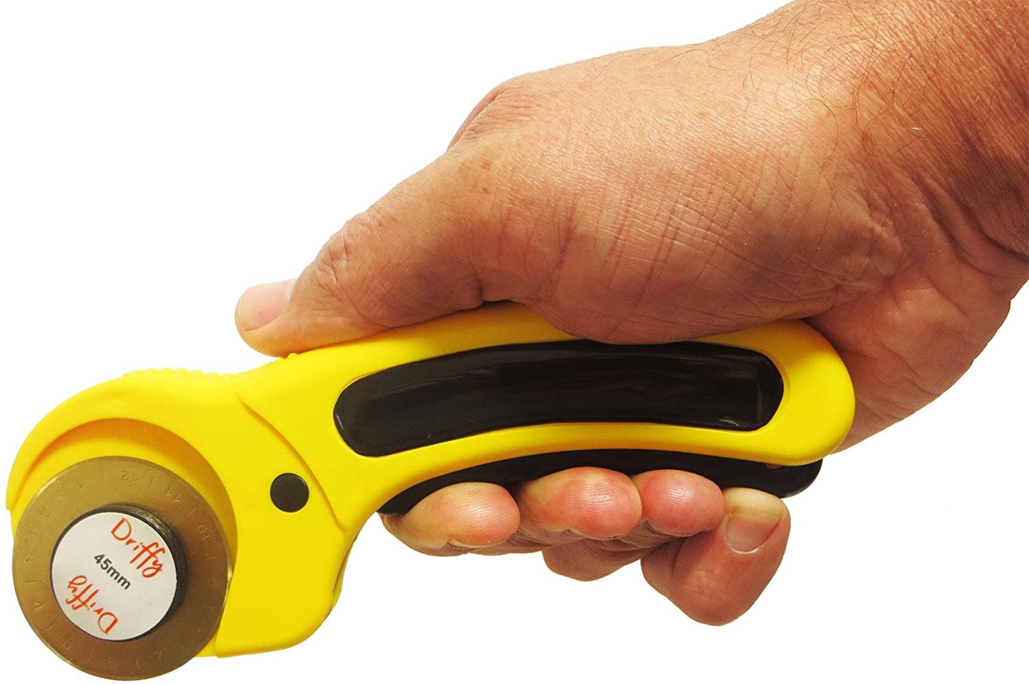 Rotary Cutter with Extra Blade for Fabric Quilting Tools Accessories Material Wheel Paper Dressmaking Craft Sewing 45mm Roller mat Leather Ruler Supplies Trimmer Knife Cutting Safety Lock - Image 3
