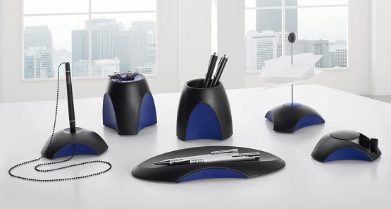 HAN 1751-34, DELTA pen holder. Attractive, elegant and stylish. Premium quality with extra long chain, black-blue - Image 4