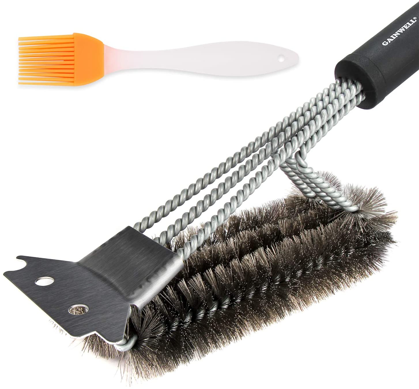 GAINWELL Combination Grill Brushes and Scrapers Heavy Duty BBQ