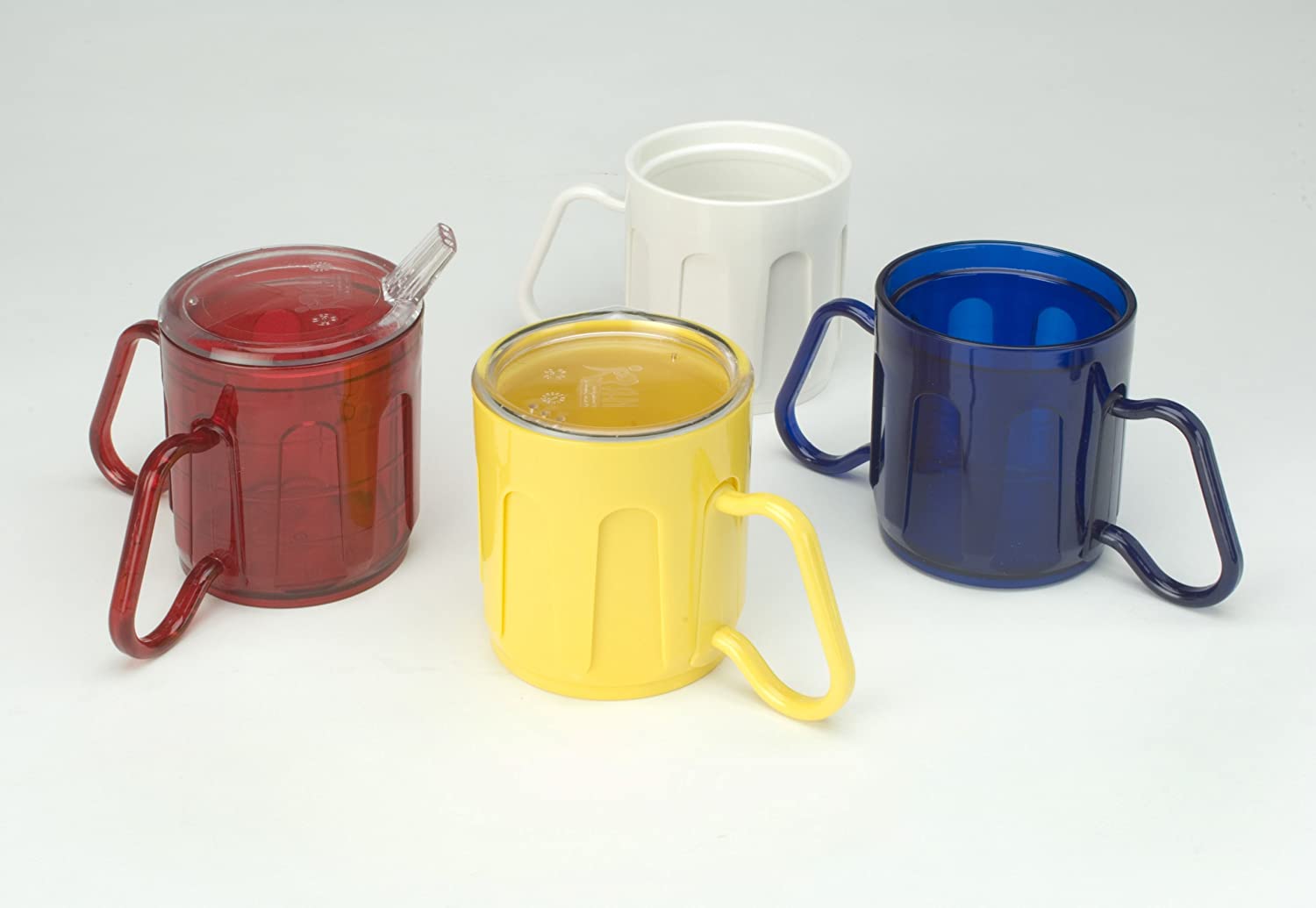 NRS Healthcare Medeci System Two-Handled Cup - Red, 100 x 85 mm (4 x 3⅓-inch) - Image 3