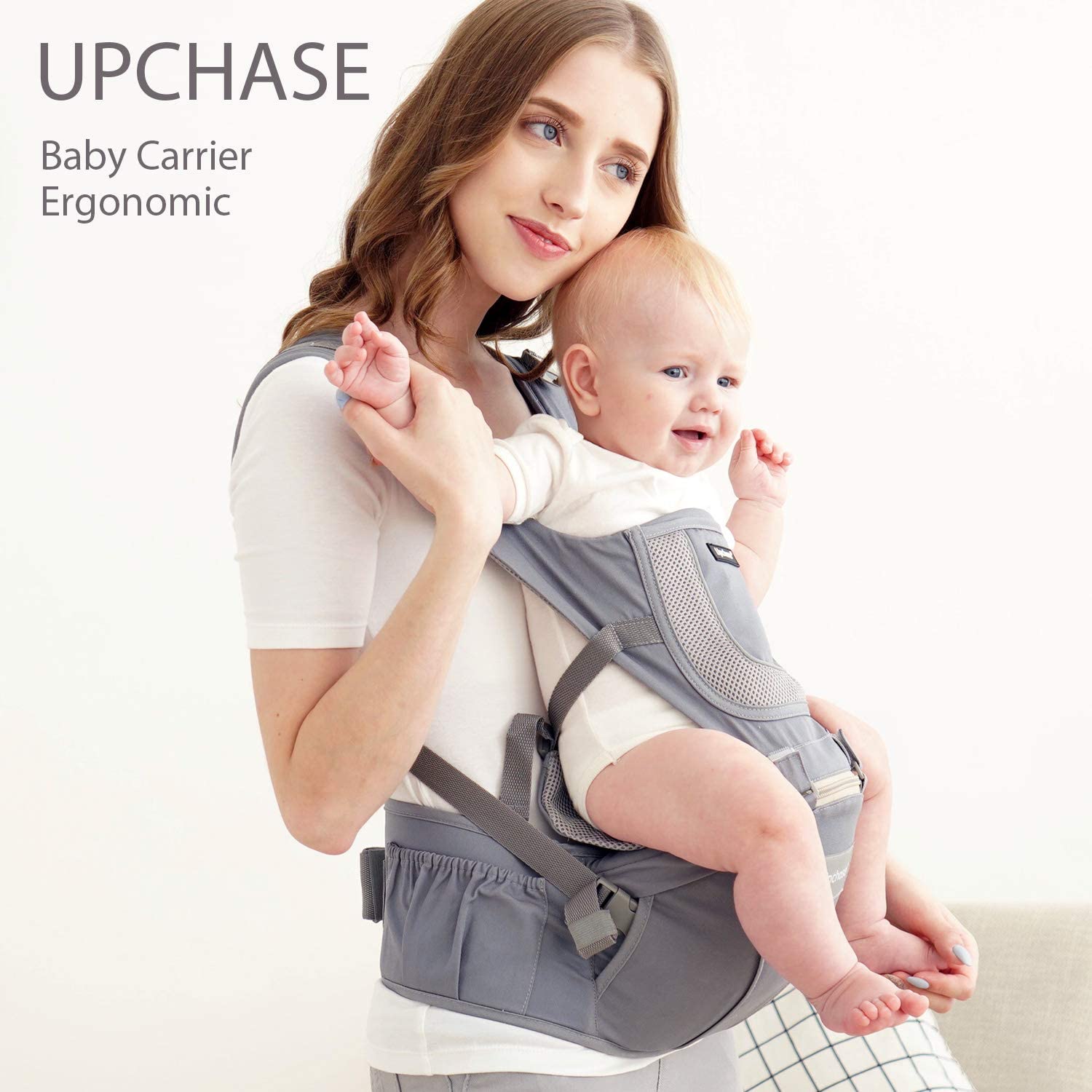 Upchase Baby Carrier, Ergonomic Hip Seat, Adjustable Multifunction