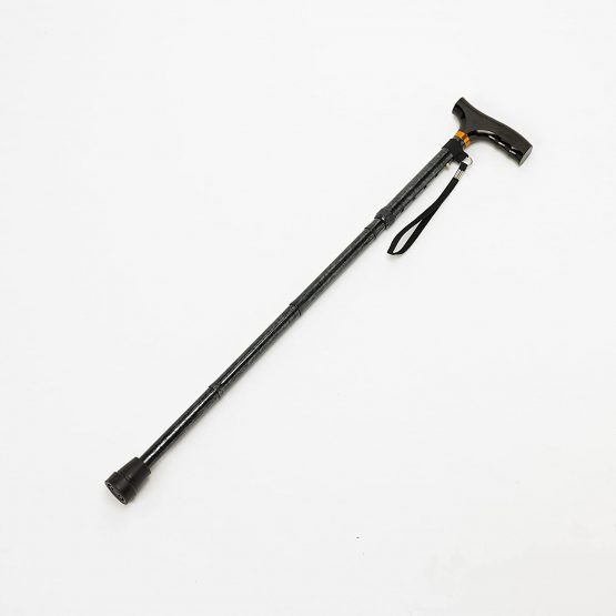 Homecraft Folding Coloured Walking Stick with Wooden Handle, Lightweight Adjustable Walking Cane for Balance, Mobility Aid, Grey Marble, 73 x 82cm - Image 2