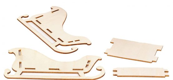 Baker Ross AT286 Wooden Sleigh Craft Kits-Pack of 5, Christmas Art Activities for Kids to Make, Decorate and Display, Assorted - Image 3