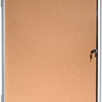 Bi-Office Display Case Enclore, Cork Surface, Acrylic Door, Aluminium Frame, 50 x 67.4 cm (4X A4)