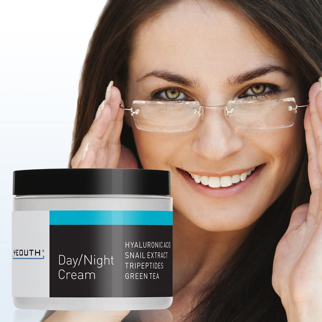 YEOUTH Day Night Face Moisturizer with Hyaluronic Acid, Snail Mucin Cream and Copper Tripeptide - Image 4