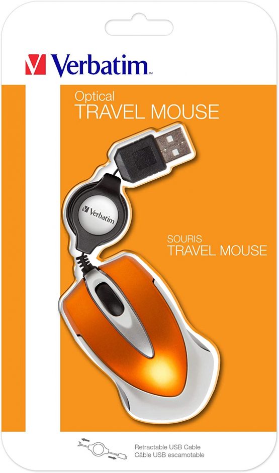 Verbatim Go Mini USB Optical 1000DPI Orange - mice (USB, Office, Wheel 49023 - Image 4