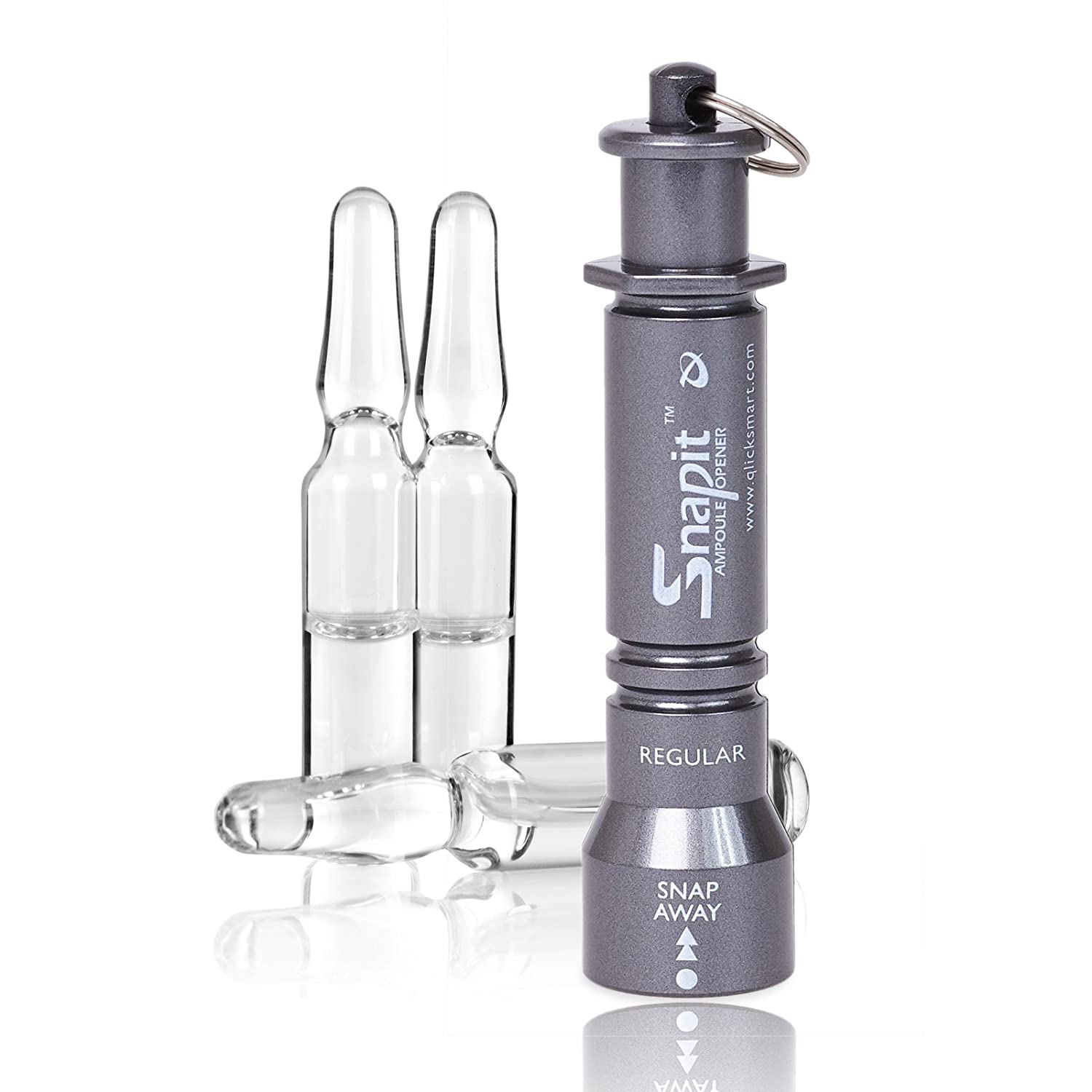 SnapIT Ampoule Opener for Glass Ampoules 1-15 ml (Plastic, Grey), 1 inch (W) x 1 inch (H) x 1 inch (L)
