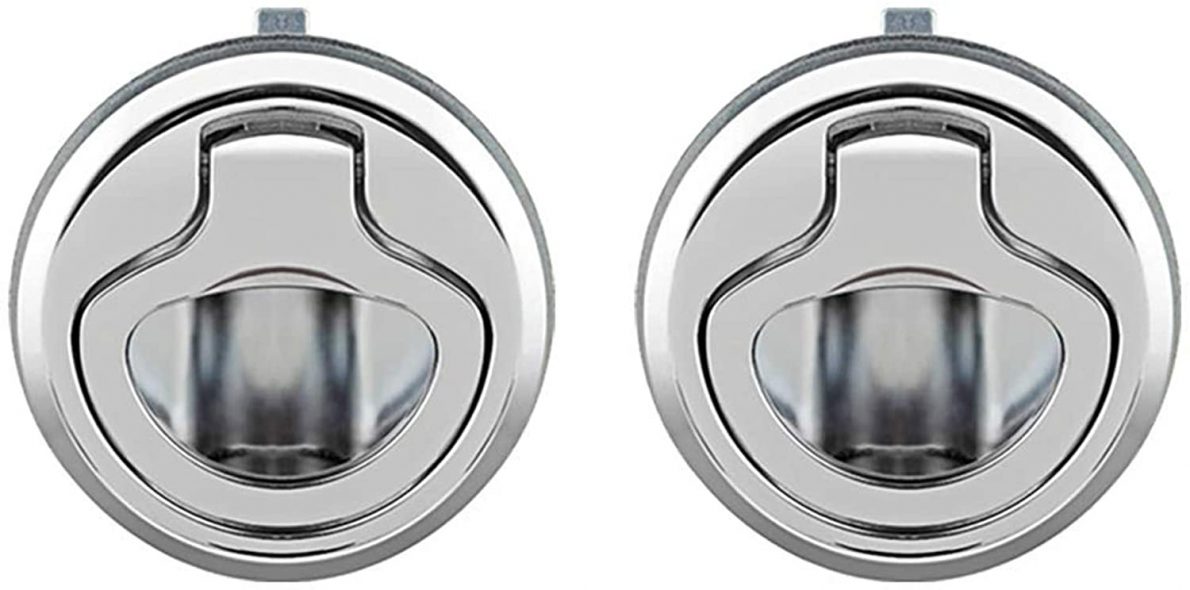 2pcs Boat Hatch Latch Pull, Stainless Steel Round Panel Deck Boat Deck