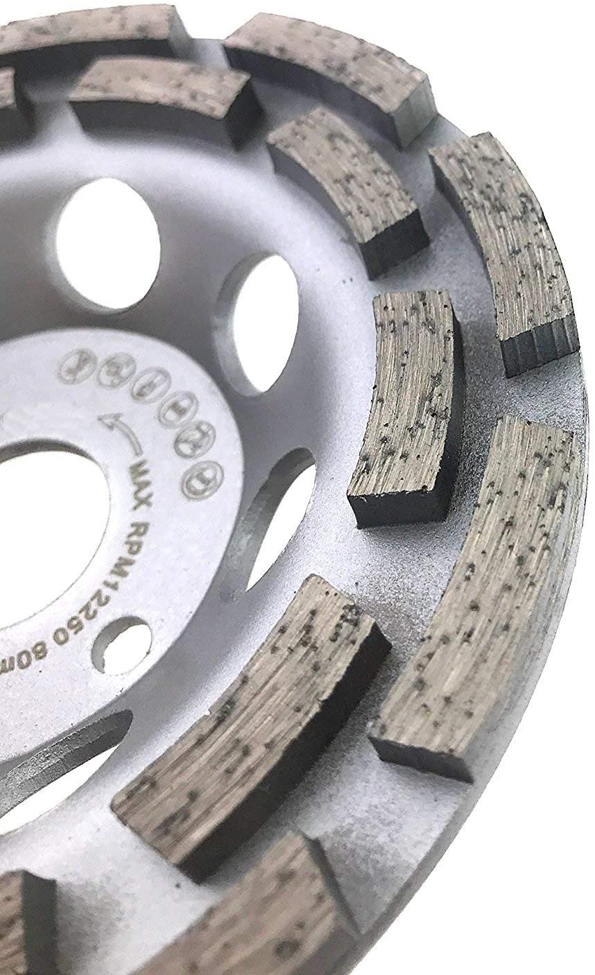 PRODIAMANT Premium Diamond Cup Grinder 125mm concrete universal 125 mm 5 inch x 22.2 mm grinding wheel double row - Image 3