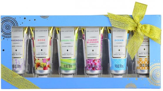Hand Cream Gift Set - Spa Luxetique Hand Cream Set, Gifts for Her- 6 x 30ml Hand Moisturiser, Mini Hand Cream for Dry Hands with Vitamin E and Natural Aloe, Hand Care Gift Sets for Women