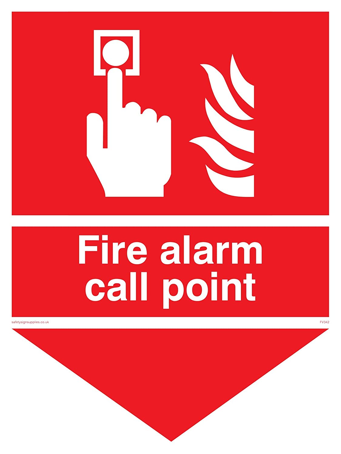 Viking Signs FV342-A3P-3D”Fire Alarm Call Point” Sign, Alarm Button and ...