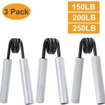 COVVY Hand Grip, No Slip Heavy-Duty Finger, Wrist & Forearm Exercise Strengthener for Beginners and Professionals, Arm Muscle Builder for Home Office & Gym, Set of 3 (150, 200, 250 lbs)