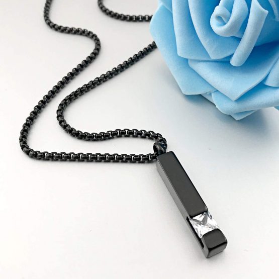 Birthstone Cuboid Locket Urn Necklaces for Ashes Cremation Jewellery Urns for Human Ashes Memorial Urn Keepsake Pendant - Image 4