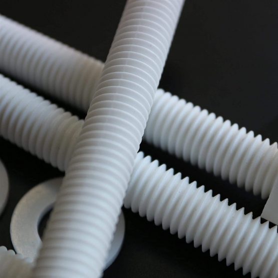 10x White Hex Head Screws Polypropylene (PP) Plastic Nuts and Bolts, Washers, M10 x 75mm, Acrylic, Water Resistant, Anti-Corrosion, Chemical Resistant, Strong. - Image 2