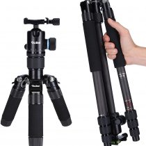 Rollei CT-5C + 52Q - Carbon Tripod with Ball Head - Max. Load: 8 kg - Monopod and Mini Tripod Function - ARCA SWISS Compatible - Black