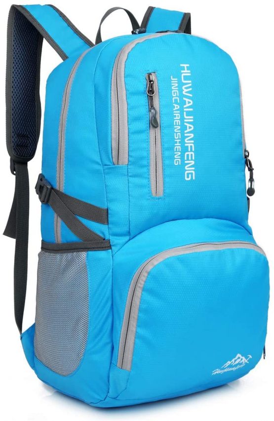 Crenze 35L Lightweight Foldable Backpack Travel Hiking Daypack, Men Women Durable Handy Waterproof Rucksack for Camping Mountaineering Walking Cycling Climbing