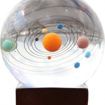 Berry President® 3d Laser Etched Crystal Solar System Paperweight Home Decor Creative Gift 3.1''
