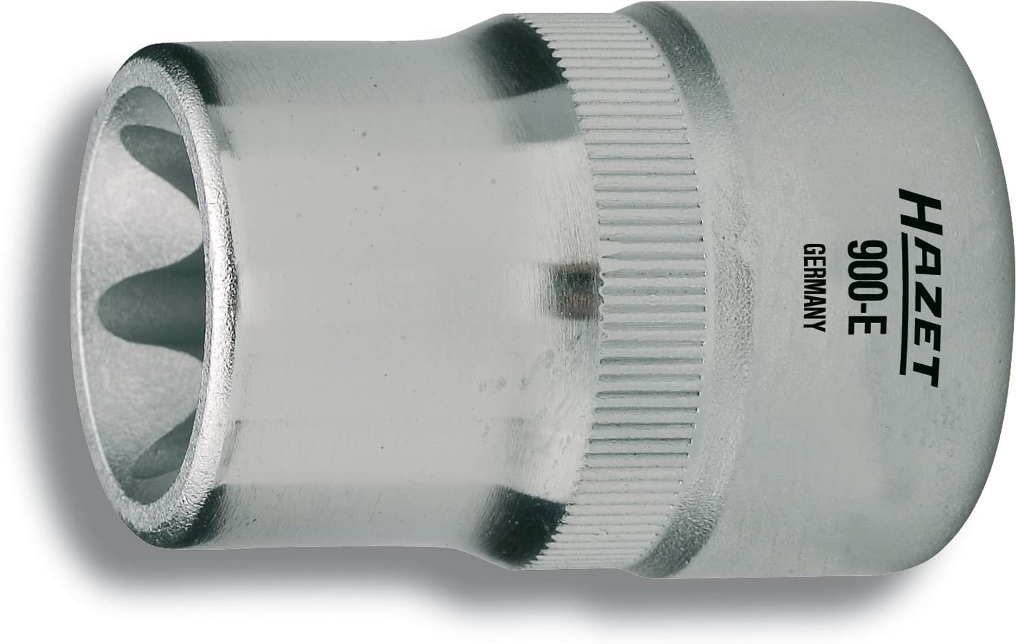 HAZET 900-E18 38 mm E 18 Torx Profile Socket - Chrome-Plated/Polished, E18 Torx