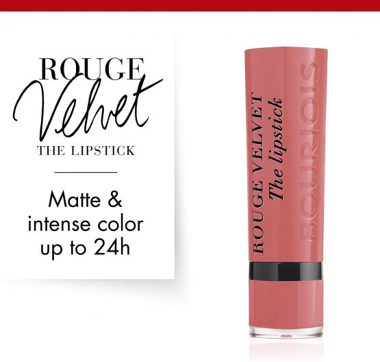 Bourjois Rouge Velvet The Lipstick Bullet Lipstick 2 Flaming’rose Pinks, 2.4g, 29166438002 - Image 3