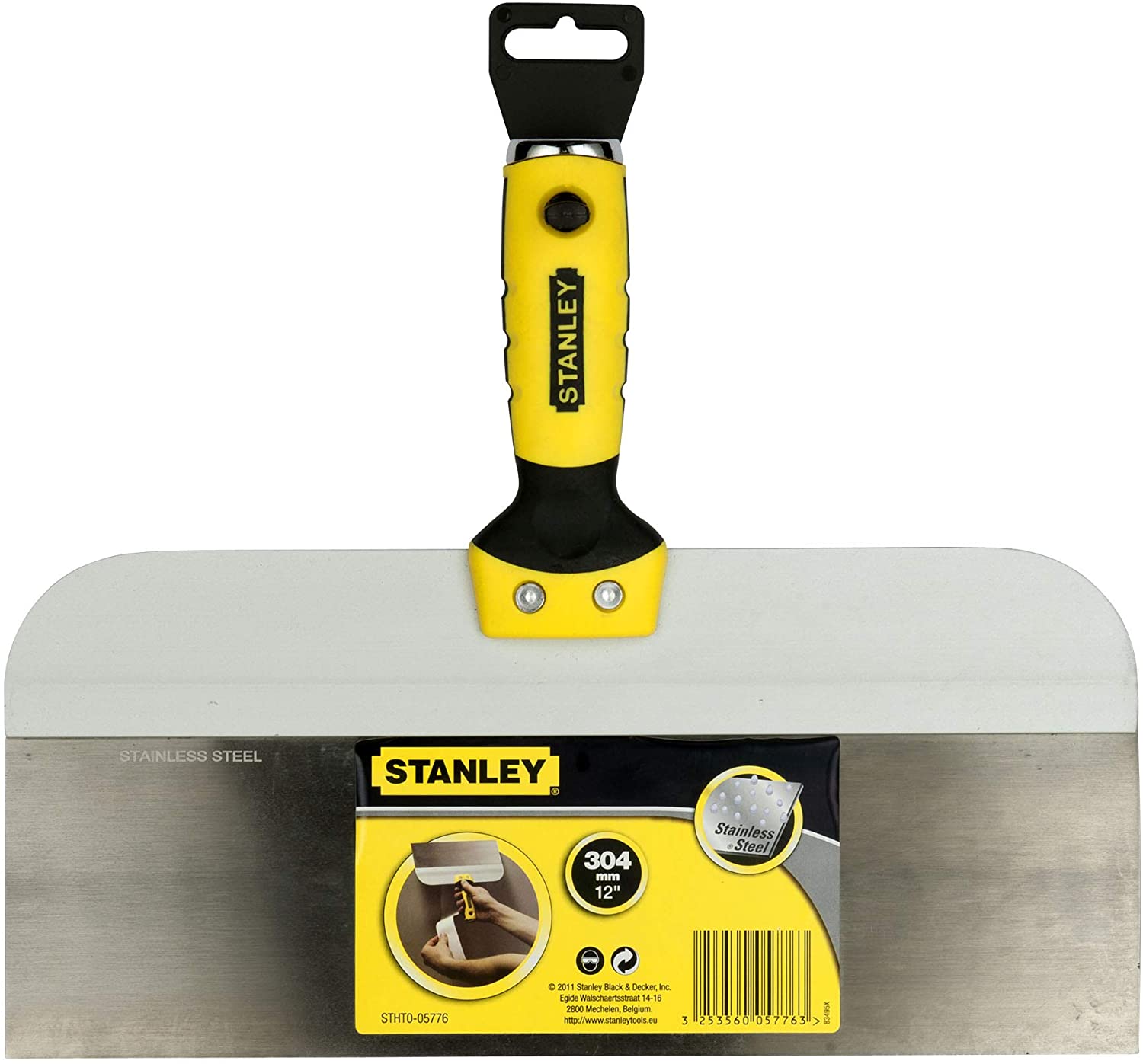 STANLEY 12" Stainless Steel Taping Knife, STHT0-05776, Yellow/ Black/ Silver, 12 Inch (304 mm) - Image 2