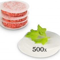 Belmalia ► 500 Sheets ◄ of Parchment Paper, Round Baking Paper for perfect Burgers, Hamburgers, Cheeseburgers, Patties, Meatballs, Frying pan, Barbecue, Non-stick, Greaseproof, 11cm