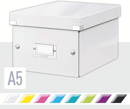 Leitz A5 Storage Box, Click and Store Range 60430001 - Small, White